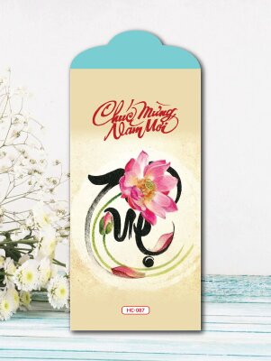 In bao lì xì Hồng Sen Thư Xuân Chúc Mừng Năm Mới - Mã HC087 - INKTS2584
