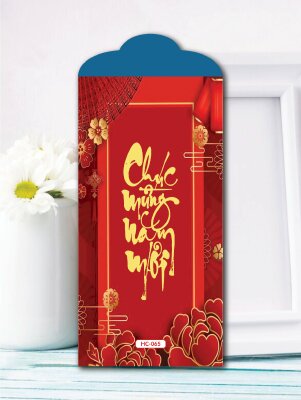 In bao lì xì Hồng Vân Cát Tường - Mã HC065 - INKTS2562