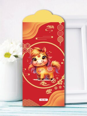 In bao lì xì Kim Mã Cát Tường - Mã HC067 - INKTS2564