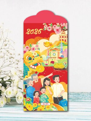 In bao lì xì lucky money Hành Trình Xuân Sang - Mã HC091 - INKTS2588