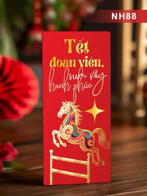 In bao lì xì Tết Đoàn Viên Sum Vầy Hạnh Phúc - Mã NH88 - INKTS2702