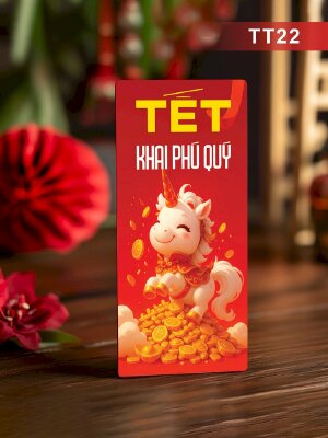 In bao lì xì Tết Khai Phú Quý Bính Ngọ - Mã TT22 - INKTS2620
