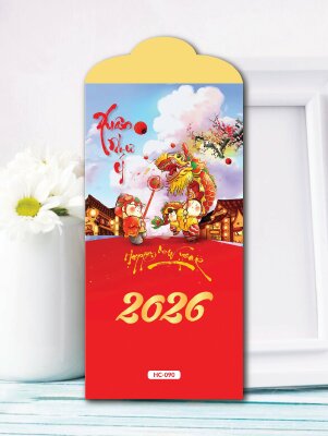 In bao lì xì Tết Long Phụng Hội Xuân - Mã HC090 - INKTS2587