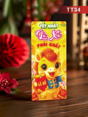In bao lì xì Tết Nhất Lì Xì Phải Chất - Mã TT34 - INKTS2632