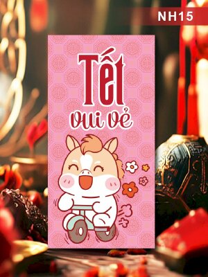 In bao lì xì Tết Vui Vẻ Bính Ngọ chibi cute - Mã NH15 - INKTS2653