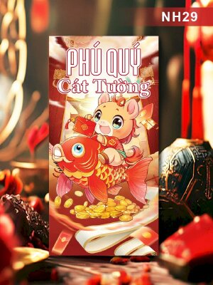 In bao lì xì theo yêu cầu số lượng ít Phú Quý Cát Tường - Mã NH29 - INKTS2565