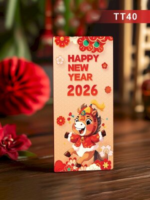 In lì xì Happy New Year 2026 Bính Ngọ Chibi - Mã TT40 - INKTS2638