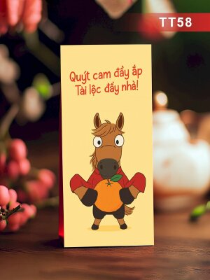 In lì xì màu vàng Quý Cam Đầy Ắp Tài Lộc Đầy Nhà - Mã TT58 - INKTS2675