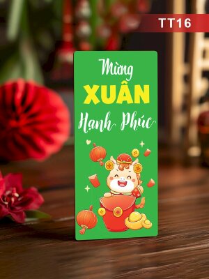 In lì xì năm con ngựa Mừng Xuân Hạnh Phúc - Mã TT16 - INKTS2614