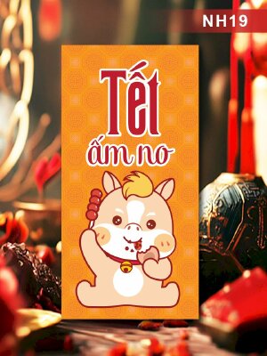 In lì xì năm con ngựa chibi Tết Ấm No - Mã NH19 - INKTS2657