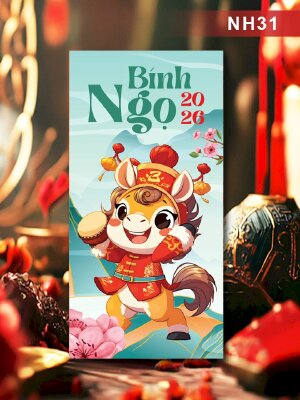 In lì xì Tết Bé Chibi Bính Ngọ - Mã NH31 - INKTS2567
