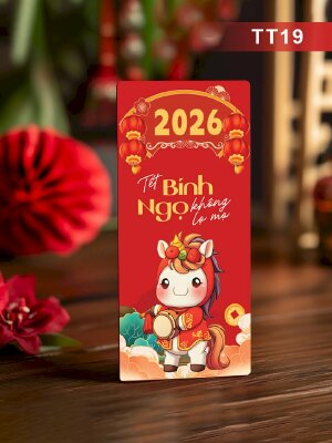 In lì xì Tết Bính Ngọ Không Lọ Mọ - Mã TT19 - INKTS2617