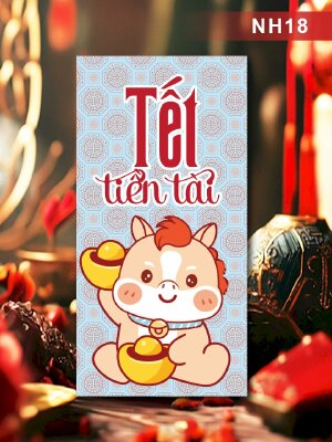 In lì xì Tết Tiền Tài dễ thương chibi Bính Ngọ - Mã NH18 - INKTS2656
