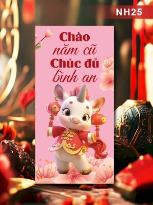 In lì xì theo yêu cầu Chào Năm Cũ Chúc Đủ Bình An - Mã NH25 - INKTS2561