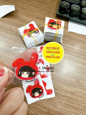 In nhãn sticker UV DTF nhân vật chibi Bunny tai thỏ - INKTS2229