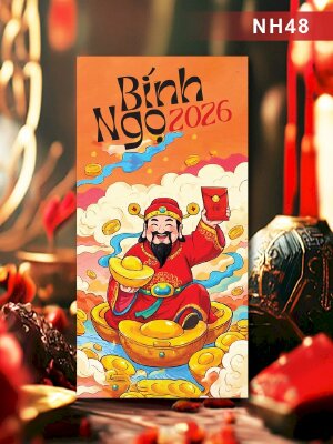In phong bì lì xì Thần Tài Tới Năm Mới Sung Túc - Mã NH48 - INKTS2584