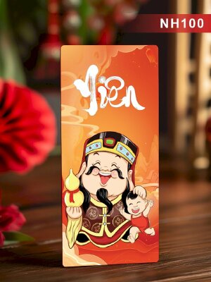 Mẫu thiết kế bao lì xì chữ Viên (Phúc Đức Viên Mãn) - Mã NH100 - INKTS2714