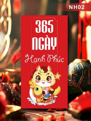 Thiết kế bao lì xì 365 Ngày Hạnh Phúc - Mã NH02 - INKTS2640