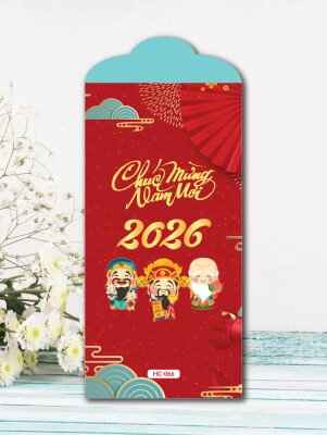 Thiết kế bao lì xì đơn giản Phúc Lộc Thọ - Mã HC066 - INKTS2563