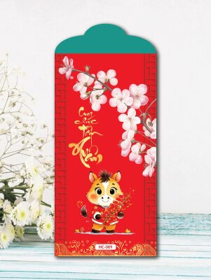 Thiết kế bao lì xì Tết Cung Chúc Tân Xuân - Mã HC009 - INKTS2405