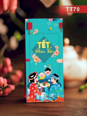 Thiết kê bao lì xì truyền thống Tết Đoàn Viên - Mã TT70 - INKTS2687