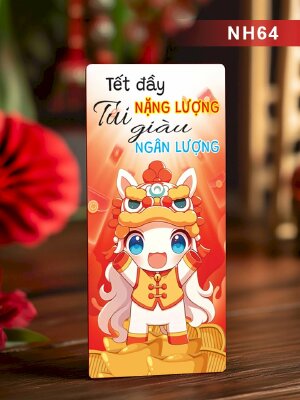 Thiết kế in bao lì xì Tết Đầy Năng Lượng Túi Giàu Ngân Lượng - Mã NH64 - INKTS2678