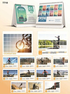 Thiết kế in lịch theo yêu cầu phong cách Xe Đạp Dã Ngoại Bikepacking - Mã TT18 - INKTS2199