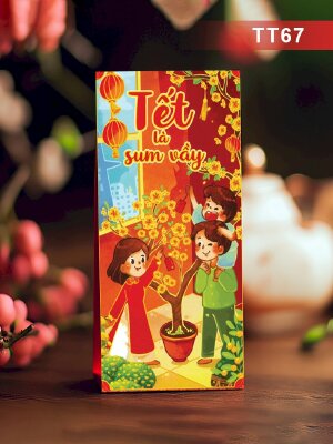 Thiết kế lì xì hot trend Tết Là Sum Vầy - Mã TT67 - INKTS2684