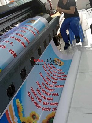 In băng rôn dọc treo ngoài trời cổ động, cổ vũ, khẩu hiệu tuyên truyền, in bạt hiflex mực dầu - INKTS2258