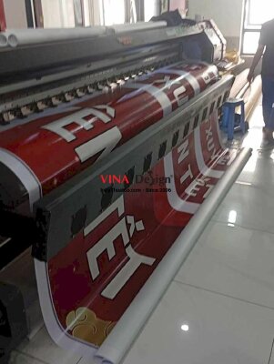 In băng rôn Hoạt Động Xuyên Tết 24/24 cho quán Coffee, bạt hiflex ngang - INKTS2358