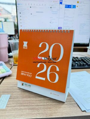 In lịch bàn chữ A 18cm x 18cm in 200 cuốn giấy mỹ thuật Constellation Snow Tela Fine EE/08 280gsm - INKTS2766