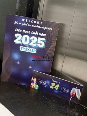 In poster Format bảng chào mừng khách đến với Tiệc Liên Hoan Cuối Năm - INKTS2541