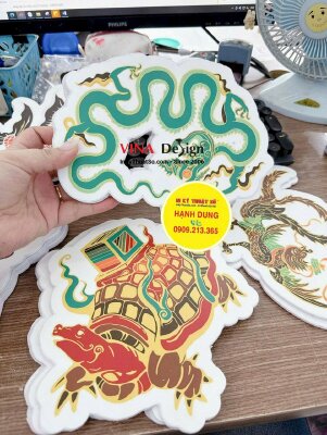 Làm mô hình Tứ Linh: Long - Lân - Quy - Phụng - in Formex 3li cắt CNC theo file - INKTS2552