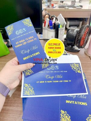 Set bao thư & thiệp mời kỷ niệm 15 năm thành lập công ty - INKTS2553