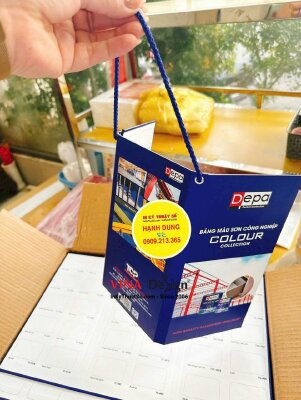 In catalogue bảng màu sơn công nghiệp, cấn gấp, gắn dây treo - INKTS2707