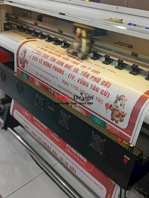 In Decal lưới dán kính cửa hàng đồ nướng và lẩu thông báo lịch hoạt động dịp Tết Nguyên Đán - INKTS2733