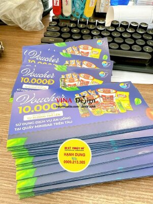 In Gift Voucher phiếu giảm giá khu quầy ăn uống cho hệ thống Tàu cao tốc - INKTS2392