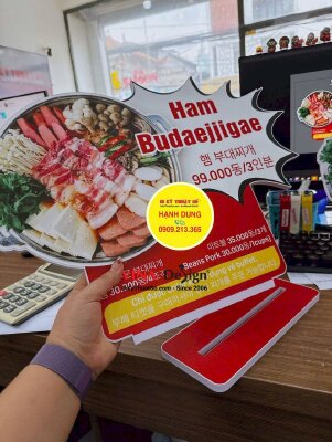 In mô hình Standee để bàn giới thiệu món ăn mới Nhà hàng Hàn Quốc - INKTS2636