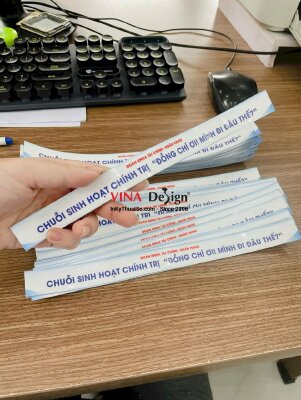 In vòng đeo tay giấy sự kiện, PP không keo, cán bóng, cắt thành phẩm từng dây, đính keo 1 đầu - INKTS2373