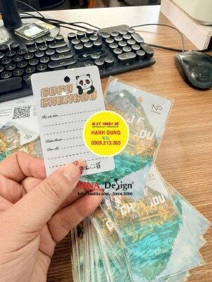 Thẻ hành lý in logo, làm tag hành lý, tag vali in logo bằng nhựa - INKTS2637