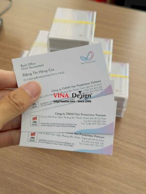 In danh thiếp tiếng Anh cho nhân viên công ty Nhật tại TPHCM, in card visit giấy B300gsm - INKTS3708