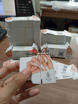 In tờ rơi quảng cáo kẹp lên kính xe hơi, tờ rơi tag gấp chủ đề Nail Spa, hàng gửi đi Mỹ - INKTS3777