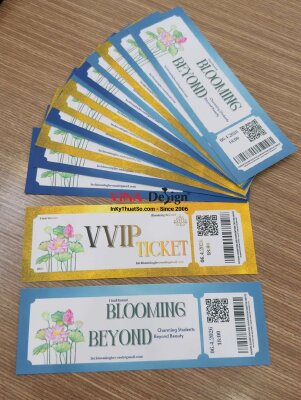 In vé vào cổng, vé check-in sự kiện cuộc thi sắc đẹp sinh viên, có nhận in test mẫu - INKTS3728