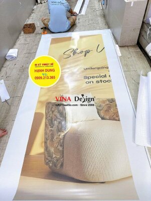In Decal lưới dán kính cửa hàng, showroom nội thất - INKTS3795