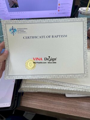 In giấy chứng nhận rửa tội, in Certificate of Baptism - INKTS878