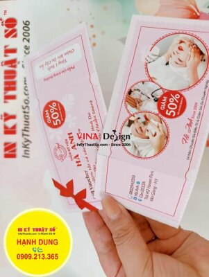 In gift voucher giảm giá Spa, in voucher giảm 50% tất cả các dịch vụ Spa massage - INKTS1125