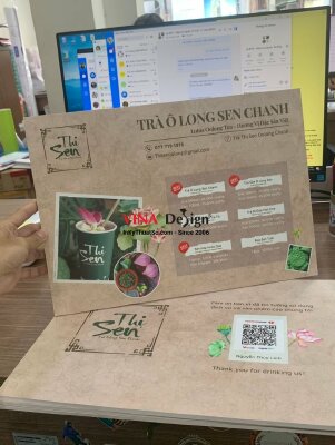 In menu cầm tay quán trà chanh - INKTS362
