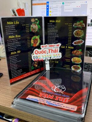 In menu quán dê tươi, menu lò xo ép plastic - INKTS798