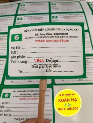 In tem dán bảo hành, tem decal sữa cán mờ, bế từng tem - INKTS1201