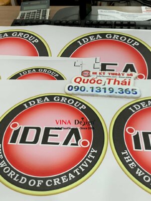 In tem logo công ty dán máy móc tham dự sự kiện, hội chợ, triển lãm - INKTS967
